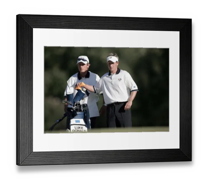 Framed Print : Luke Donald & Caddy Framed Print : Luke Donald & Caddy