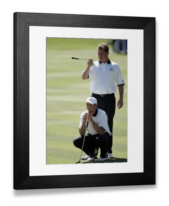 Framed Print : Lee Westwood & Sergio Garcia Framed Print : Lee Westwood & Sergio Garcia