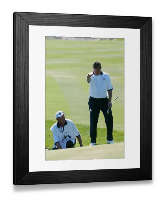 Framed Print : Lee Westwood Drops Ball