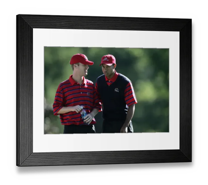 Framed Print : Tiger Woods & Chris Riley