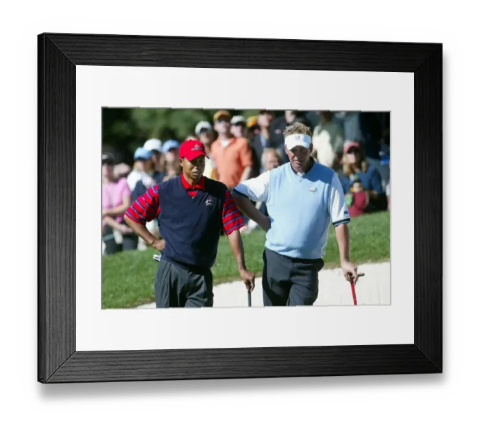 Framed Print : Tiger Woods & Darren Clarke
