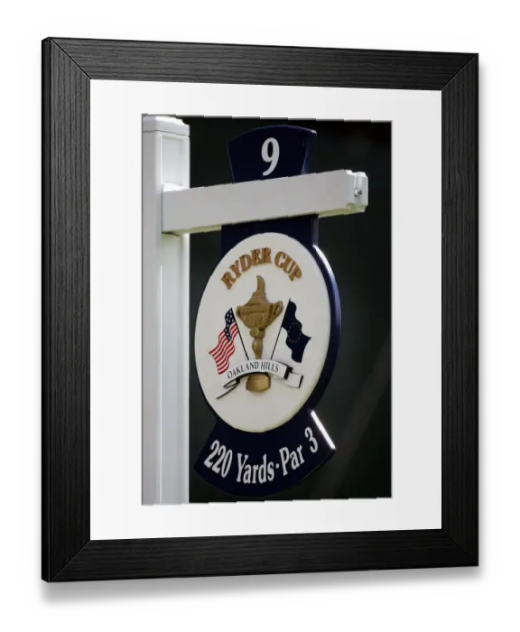 Framed Print : Hole Sign At Oakland Hills Framed Print : Hole Sign At Oakland Hills