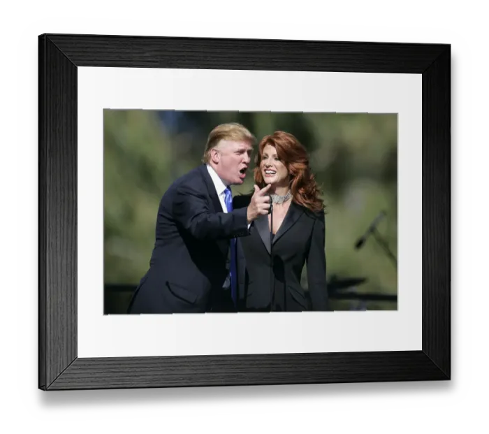 Framed Print : Donald Trump & Angie Everhart