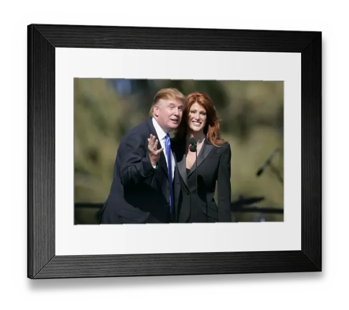 Framed Print : Donald Trump & Angie Everhart