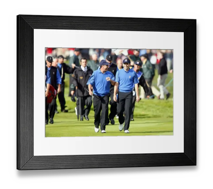 Framed Print : Sergio Garcia & Jose-Maria Olazabal Framed Print : Sergio Garcia & Jose-Maria Olazabal