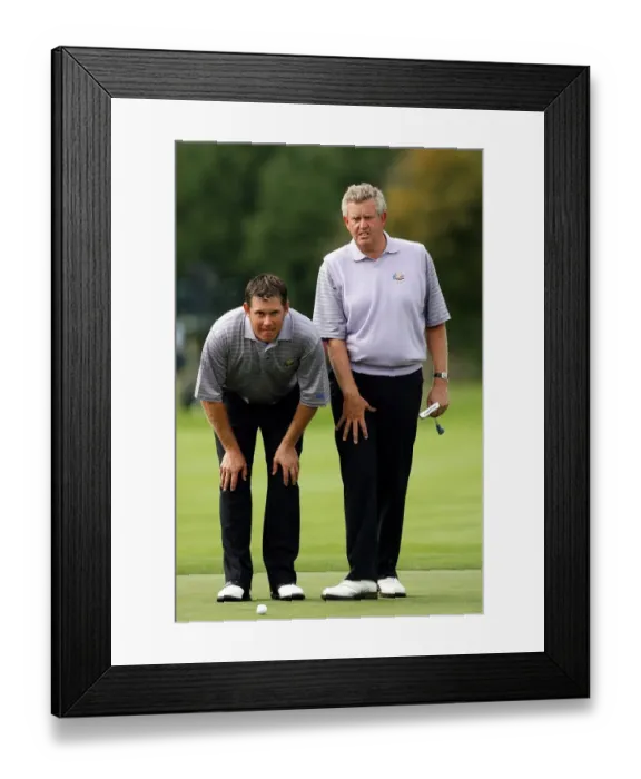 Framed Print : Lee Westwood & Colin Montgomerie