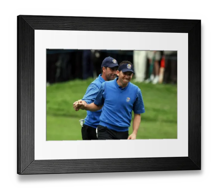 Framed Print : Sergio Garcia & Jose-Maria Olazabal Framed Print : Sergio Garcia & Jose-Maria Olazabal