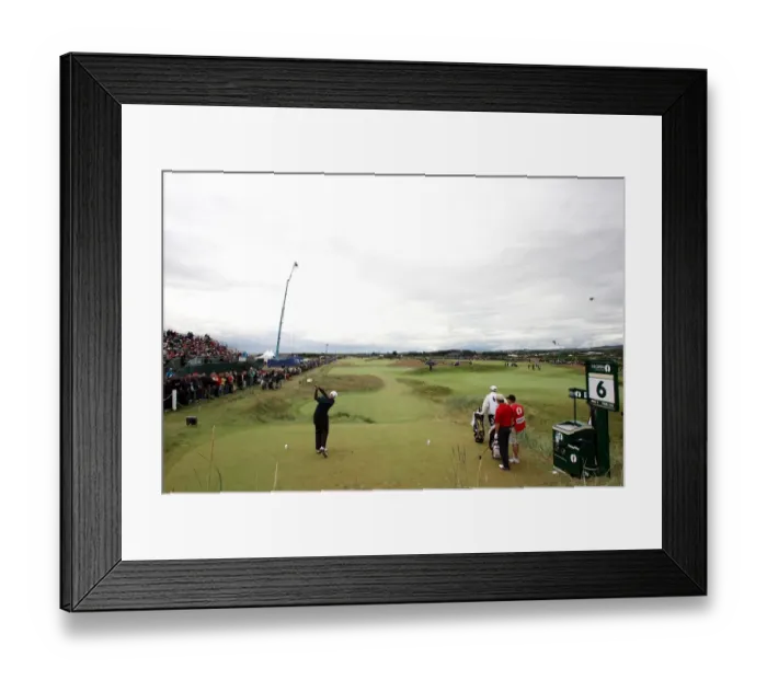 Framed Print : Stewart Cink Drives Off On The 6th