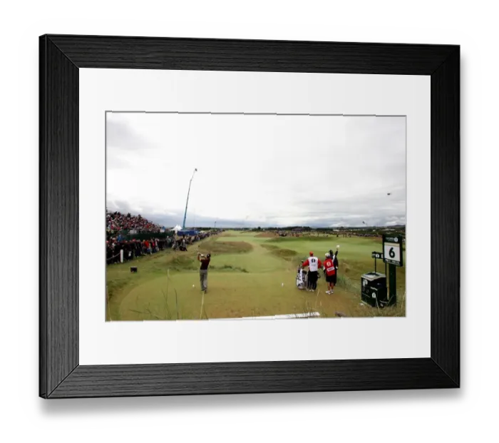 Framed Print : Paul Mcginley Drives Off On The 6th Framed Print : Paul Mcginley Drives Off On The 6th