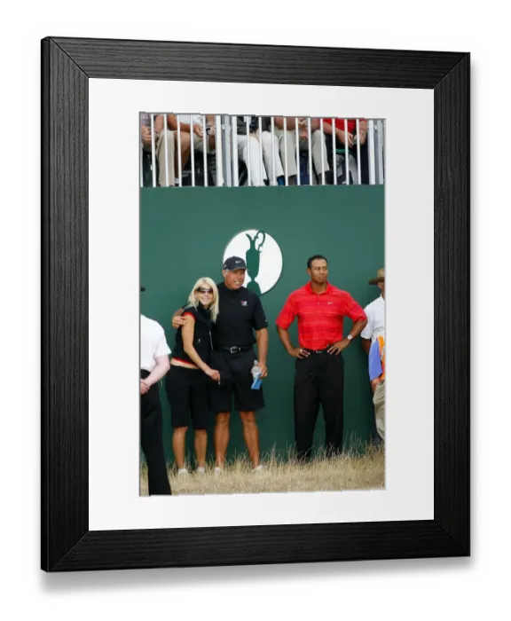 Framed Print : Tiger Woods, Elin & Steve Williams