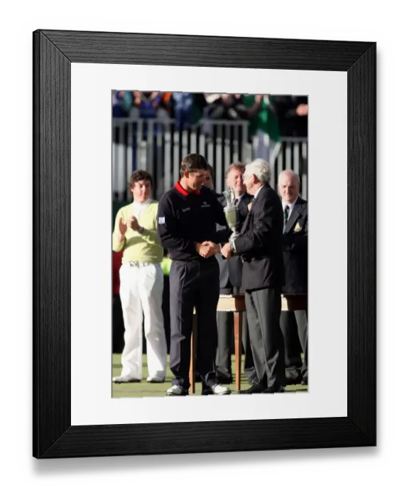 Framed Print : Padraig Harrington Presented With The Claret Jug Framed Print : Padraig Harrington Presented With The Claret Jug