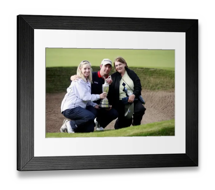 Framed Print : Caroline, Padraig Harrington & Mum Framed Print : Caroline, Padraig Harrington & Mum