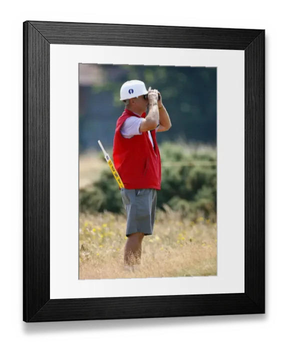 Framed Print : Ball Spotter With Hard Hat Framed Print : Ball Spotter With Hard Hat