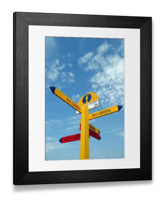 Framed Print : Open Golf Sign Post Framed Print : Open Golf Sign Post