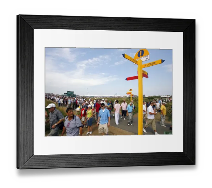 Framed Print : Spectators Cross Fairway S Framed Print : Spectators Cross Fairway S