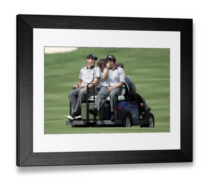 Framed Print : Sergio Garcia & Luke Donald