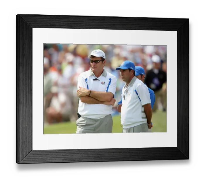 Framed Print : Nick Faldo & Olazabal