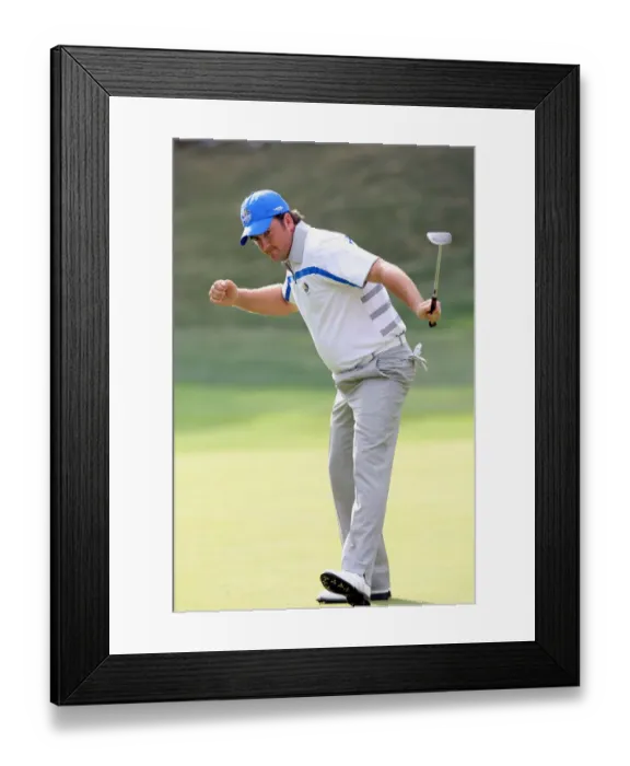 Framed Print : Graeme Mcdowell Sinks Birdie Framed Print : Graeme Mcdowell Sinks Birdie