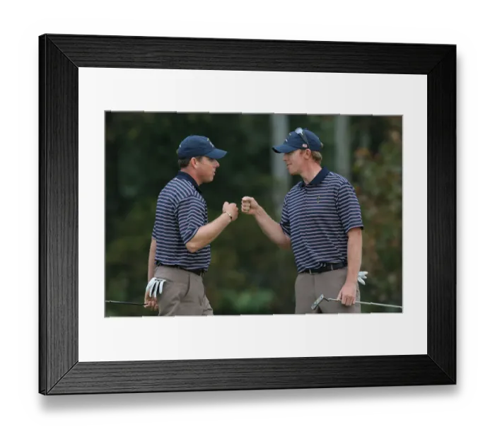 Framed Print : Justin Leonard & Hunter Mahan Framed Print : Justin Leonard & Hunter Mahan