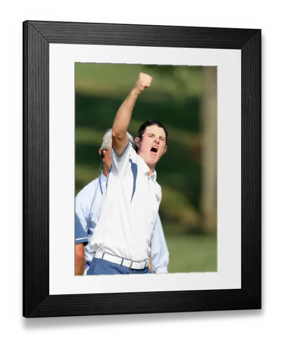 Framed Print : Justin Rose Wins On 16th Framed Print : Justin Rose Wins On 16th