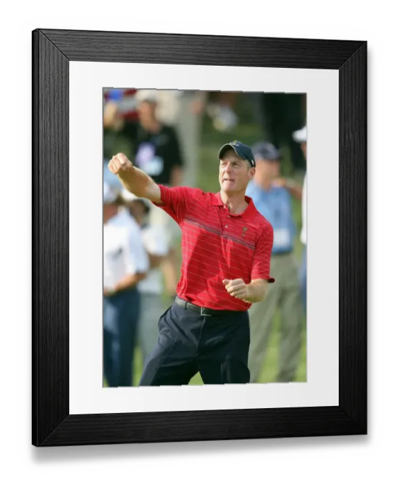 Framed Print : Jim Furyk Punches The Air Framed Print : Jim Furyk Punches The Air