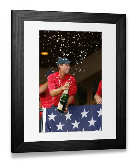 Framed Print : Paul Azinger Sprays Champagne Framed Print : Paul Azinger Sprays Champagne