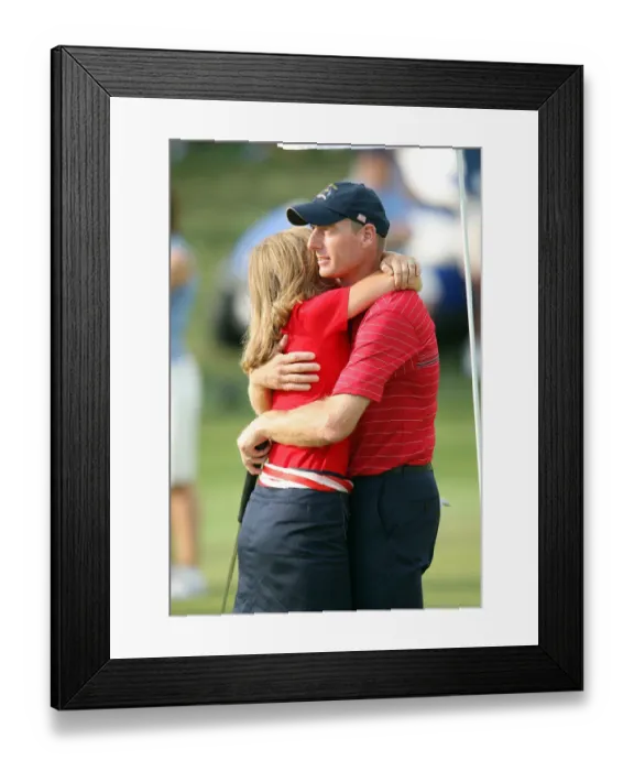 Framed Print : Jim Furyk & Tabitha