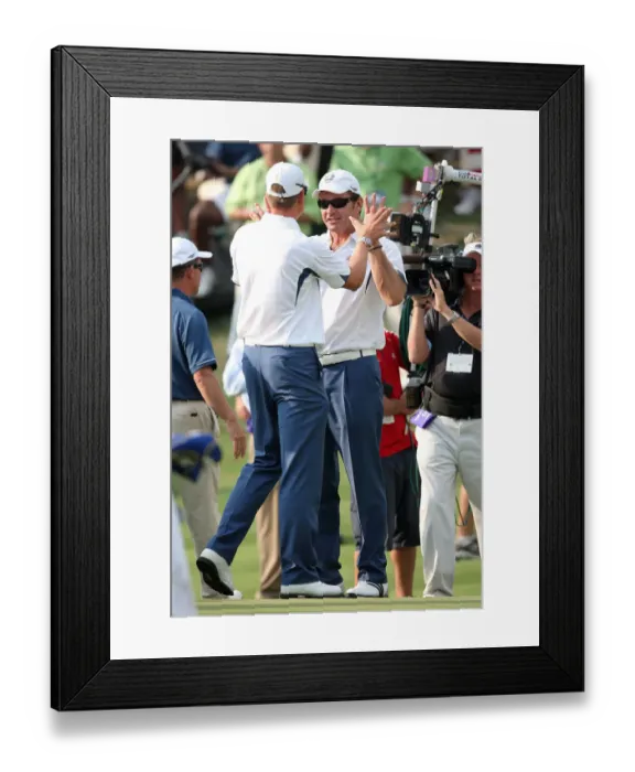 Framed Print : Nick Faldo & Henrik Stenson Framed Print : Nick Faldo & Henrik Stenson
