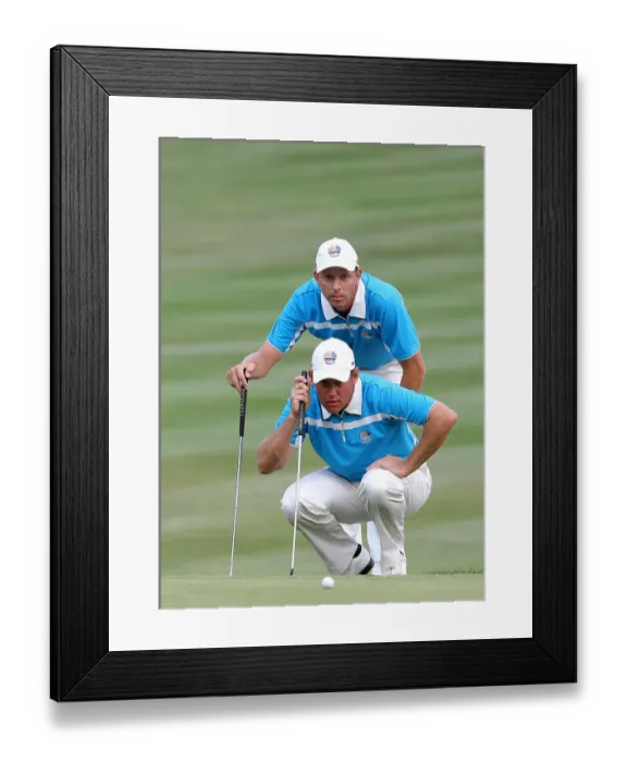 Framed Print : Lee Westwood & Soren Hansen
