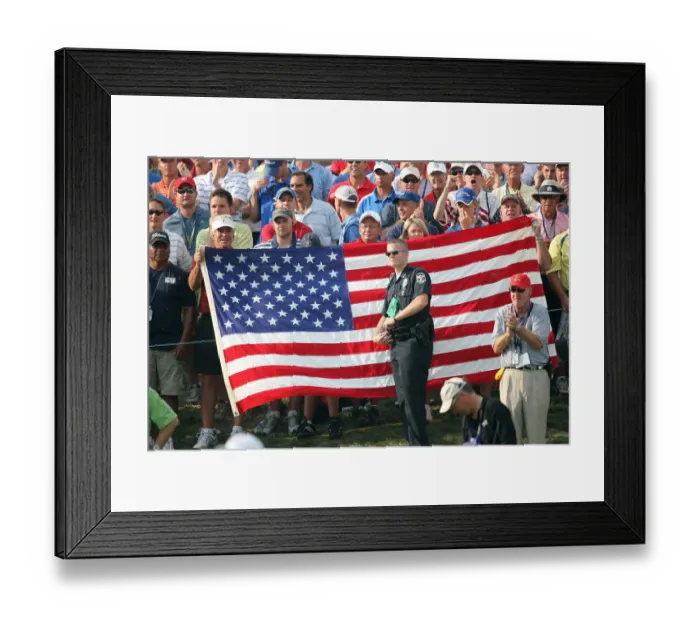 Framed Print : Usa Golf Fans Framed Print : Usa Golf Fans