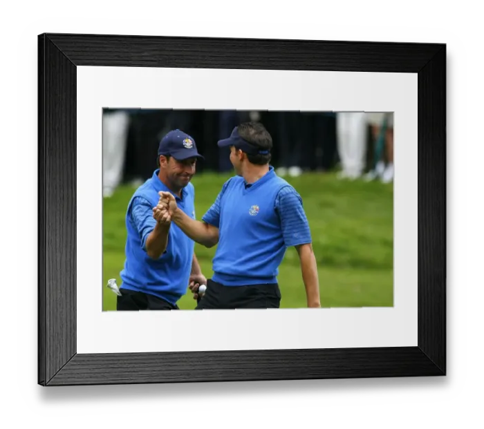 Framed Print : Sergio Garcia & Jose Maria Olazabal Framed Print : Sergio Garcia & Jose Maria Olazabal