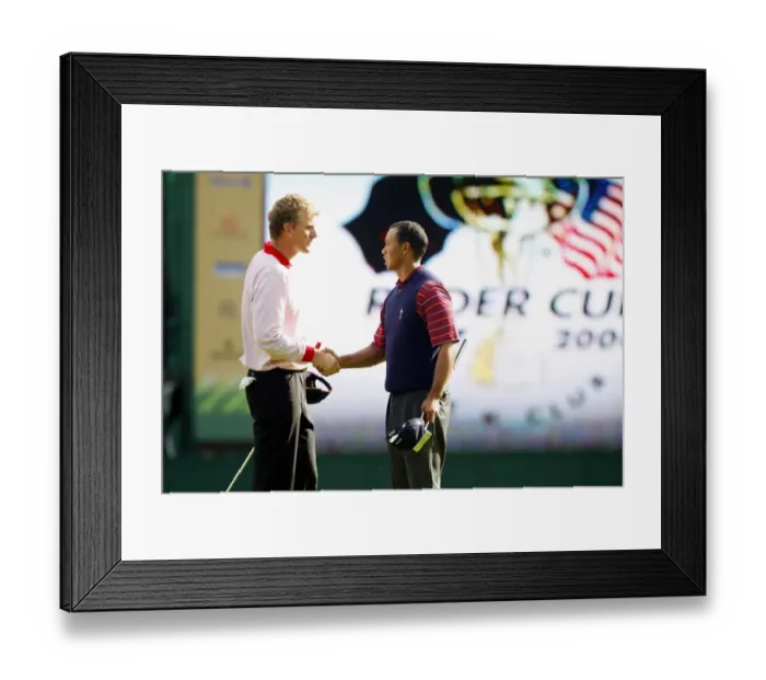 Framed Print : Tiger Woods & Robert Karlsson Framed Print : Tiger Woods & Robert Karlsson