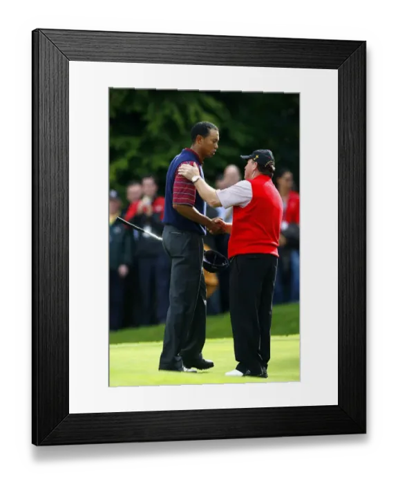 Framed Print : Tiger Woods & Ian Woosnam Framed Print : Tiger Woods & Ian Woosnam