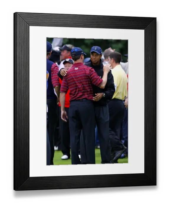Framed Print : Zach Johnson & Tiger Woods Framed Print : Zach Johnson & Tiger Woods