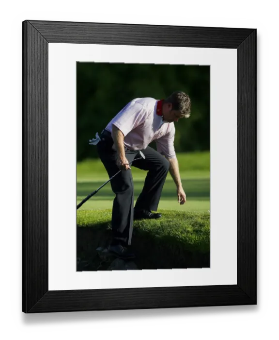 Framed Print : Lee Westwood On 16th Framed Print : Lee Westwood On 16th