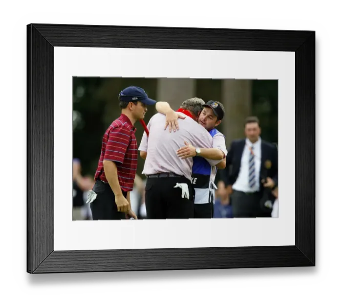 Framed Print : Darren Clarke & Caddy Framed Print : Darren Clarke & Caddy