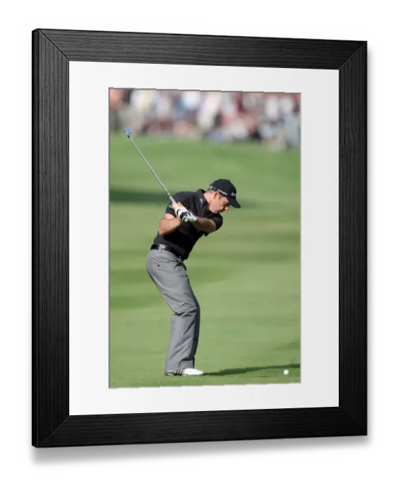 Framed Print : Paul Mcginley Plays The 17th Framed Print : Paul Mcginley Plays The 17th
