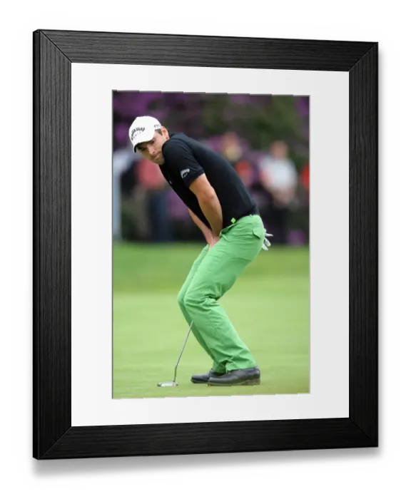 Framed Print : Oliver Wilson Misses Put On 18th Framed Print : Oliver Wilson Misses Put On 18th