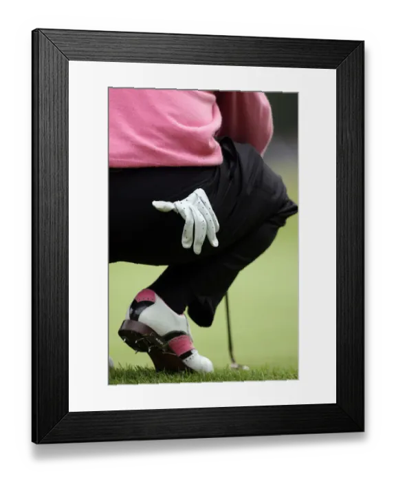 Framed Print : Golfers Glove & Shoes