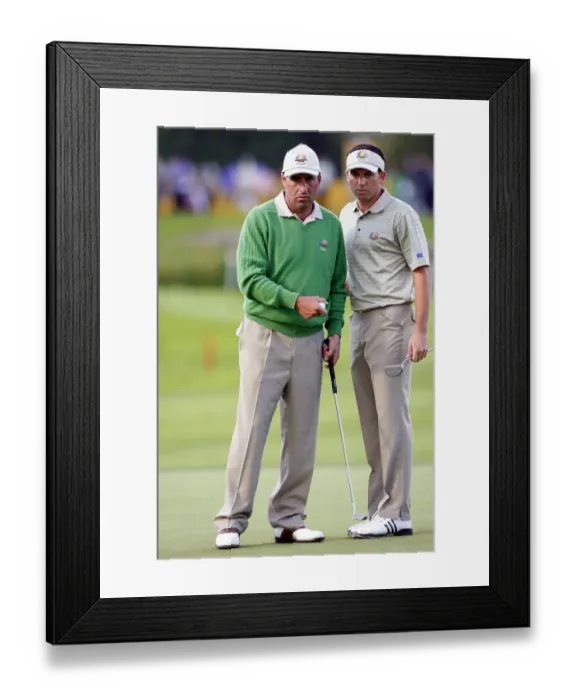 Framed Print : Sergio Garcia & Jose Maria Olazabal Framed Print : Sergio Garcia & Jose Maria Olazabal