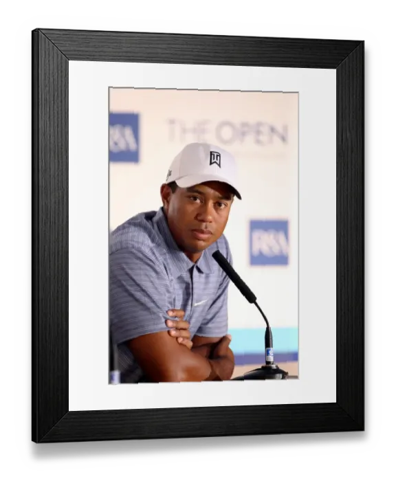 Framed Print : Tiger Woods Press Conference Framed Print : Tiger Woods Press Conference