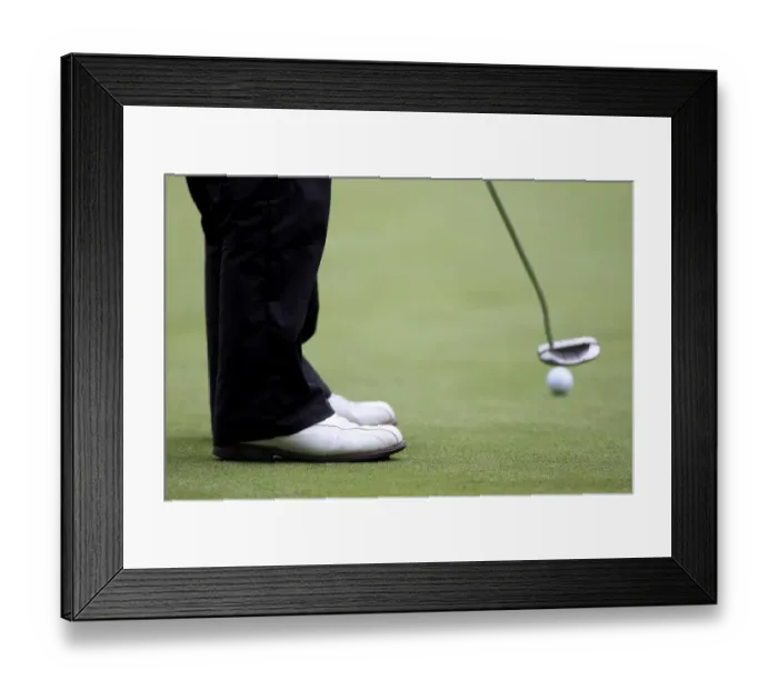 Framed Print : Golfer Putting Framed Print : Golfer Putting