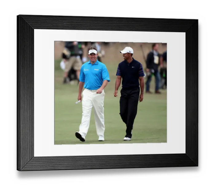 Framed Print : Lee Westwood & Tiger Woods
