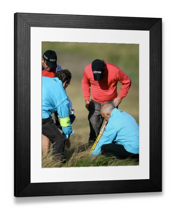 Framed Print : Graeme Mcdowell Searchs For Ball Framed Print : Graeme Mcdowell Searchs For Ball