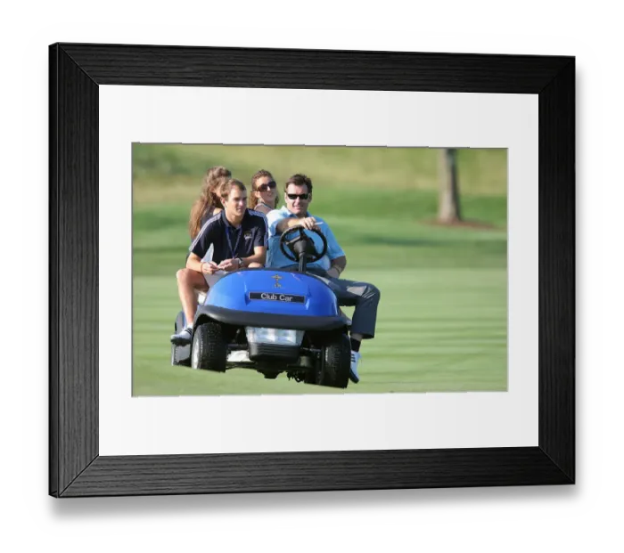 Framed Print : Nick Faldo With Family