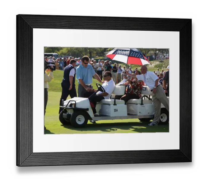 Framed Print : Nick Faldo Meets Mohammad Ali Framed Print : Nick Faldo Meets Mohammad Ali