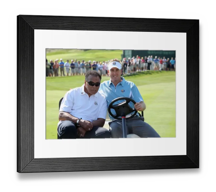 Framed Print : Ian Poulter & Mohammad Ali Framed Print : Ian Poulter & Mohammad Ali