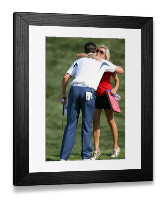 Framed Print : Justin Rose & Amy Mickelson