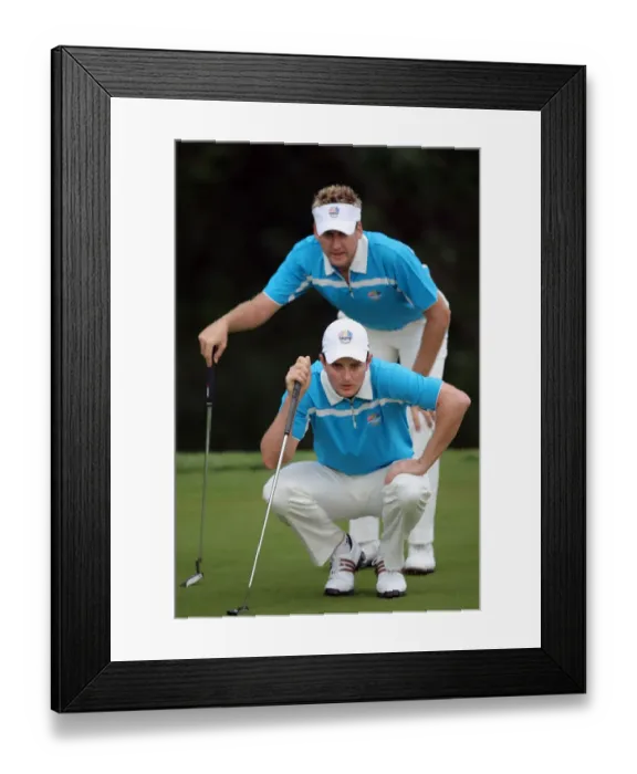 Framed Print : Ian Poulter & Justin Rose
