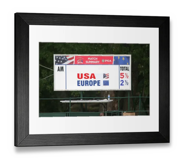 Framed Print : Saturday Morning Scoreboard